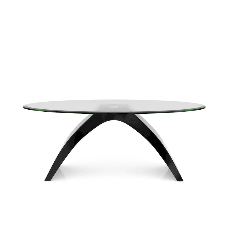 Crescendo Modern 47-inch Glass Top Oval Coffee Table by Furniture of America