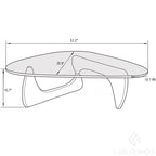 LeisureMod Imperial Triangle Coffee Table- Tempered Glass Only