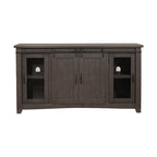 Brookhaven 65-inch Solid Wood Barn Door TV Stand Console - 35 inches high x 65 inches wide x 19 inches deep