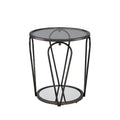 Gables Glam 20-inch Glass Top 1-Shelf End Table by Furniture of America