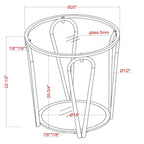 Gables Glam 20-inch Glass Top 1-Shelf End Table by Furniture of America