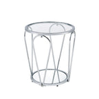 Gables Glam 20-inch Glass Top 1-Shelf End Table by Furniture of America