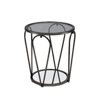 Gables Glam 20-inch Glass Top 1-Shelf End Table by Furniture of America
