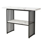 Modern 42-Inch Console/Accent Table with Geometric Metal Legs
