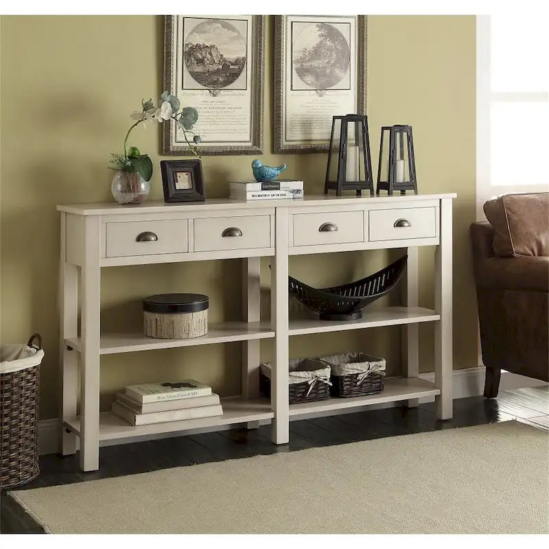 72 Console Table with 4 Drawers