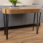 Astoria Wood Console Table with Metal Hairpin Legs - 42.0L x 14.0W x 30.3H