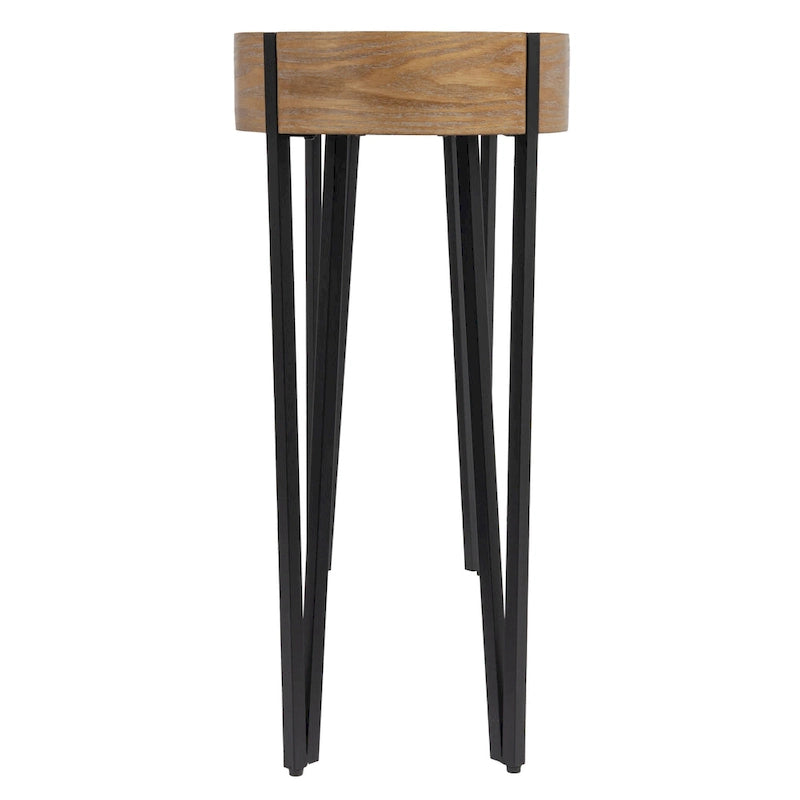 Astoria Wood Console Table with Metal Hairpin Legs - 42.0L x 14.0W x 30.3H