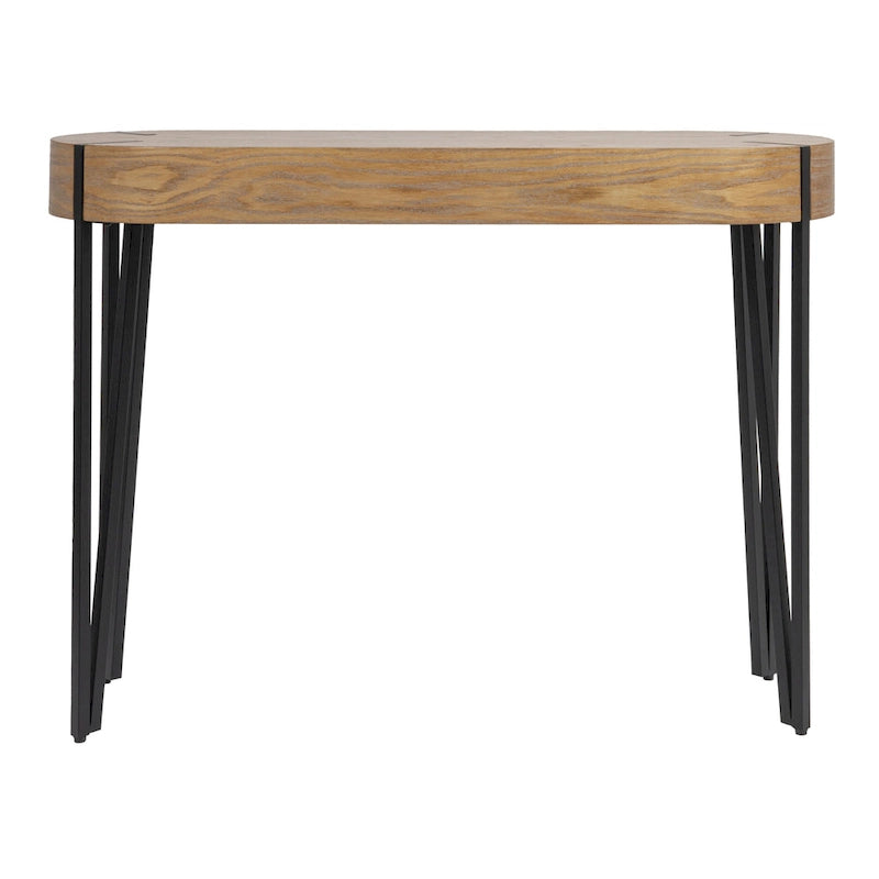 Astoria Wood Console Table with Metal Hairpin Legs - 42.0L x 14.0W x 30.3H