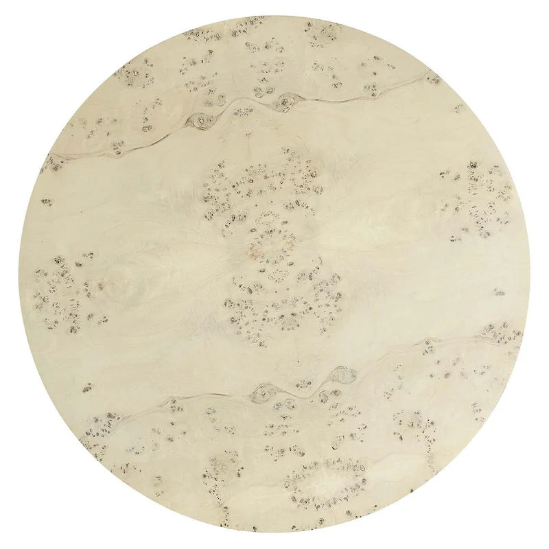 Penrod Mid-Century Burl Wood Round Coffee Table