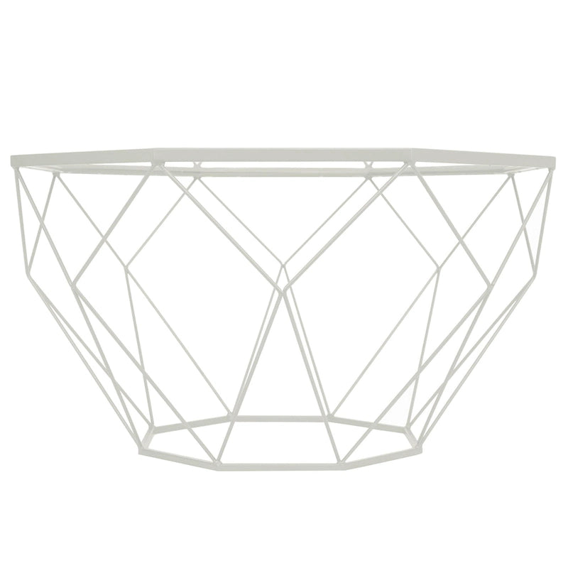 Malibu 29 Modern Octagon Center Coffee Table with Tempered Glass Table top & Sturdy Metal Geometric Base for Living Room Office
