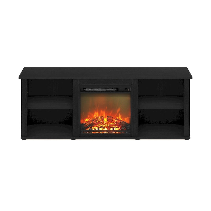Furinno Classic 60 Inch TV Stand with Fireplace