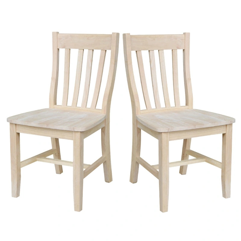 Quince Solid Wood Schoolhouse Chairs, Set of 2