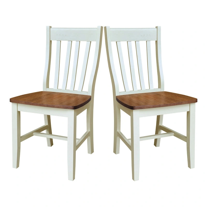 Quince Solid Wood Schoolhouse Chairs, Set of 2
