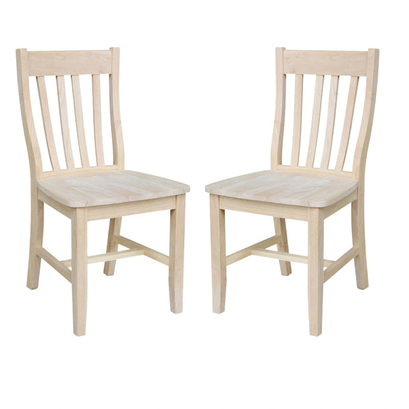 Quince Solid Wood Schoolhouse Chairs, Set of 2