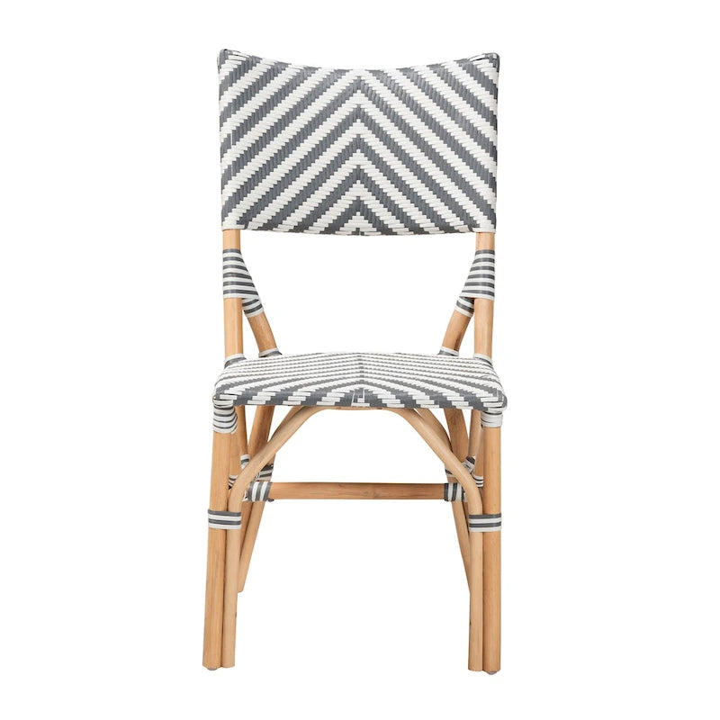 Wagner Modern French styled Natural Rattan Bistro Chair with Weaving