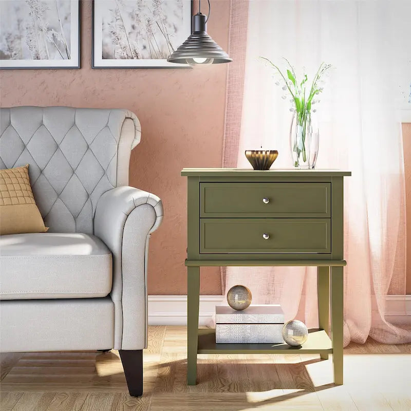 Avenue Greene Bantum Accent Table with 2 Drawers