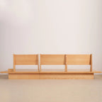 JASIWAY Cotton Line Beige Sofa With Wood Frame