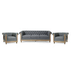 Voll Fabric 3 Piece Living Room Set by Christopher Knight Home