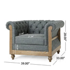 Voll Fabric 3 Piece Living Room Set by Christopher Knight Home