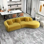 Gallar Japandi Style Luxury Modern Velvet Curved Sofa