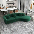 Gallar Japandi Style Luxury Modern Velvet Curved Sofa