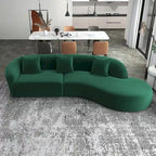 Gallar Japandi Style Luxury Modern Velvet Curved Sofa