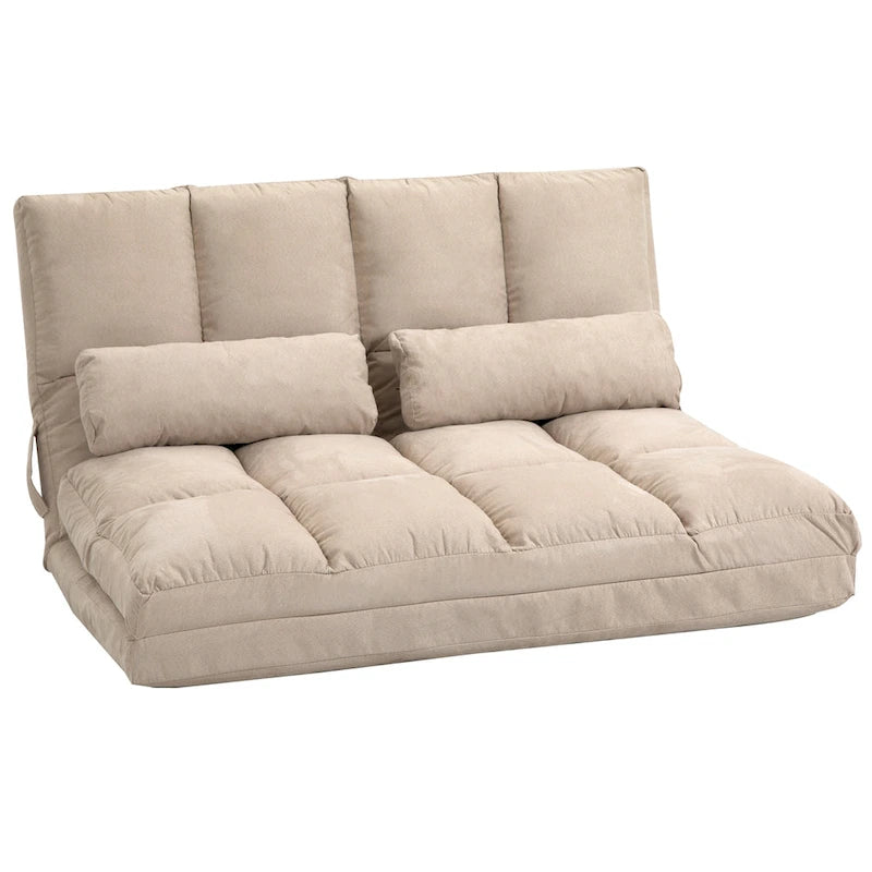 HOMCOM Convertible 7-position Floor Sofa Bed with Adjustable Backrest