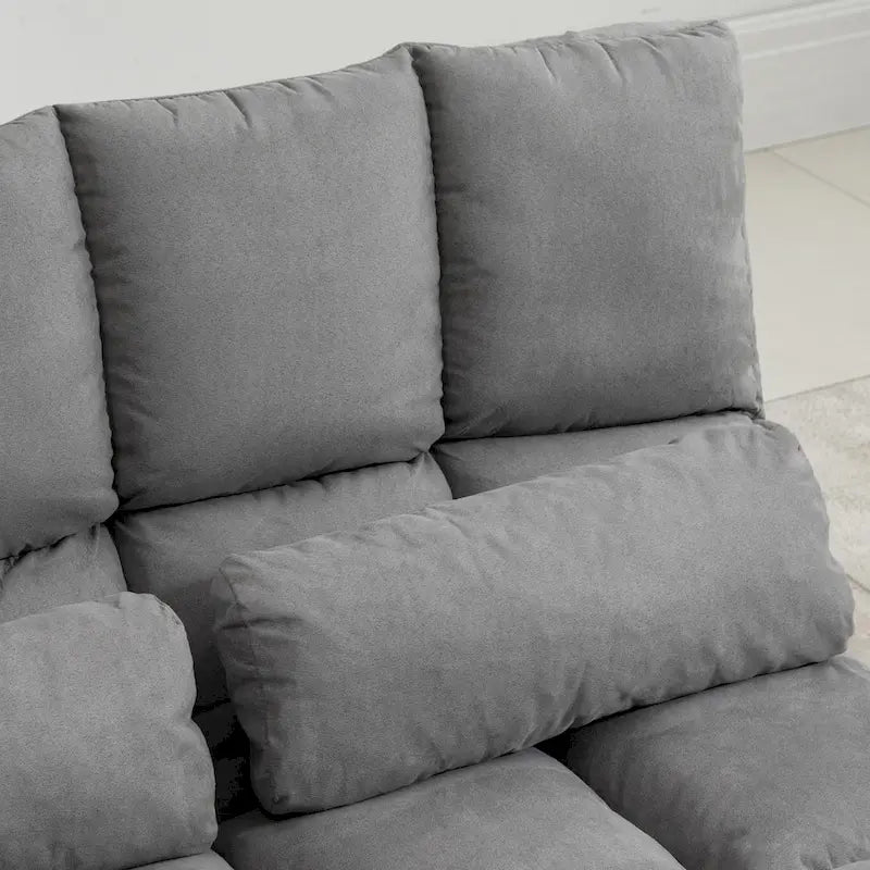 HOMCOM Convertible 7-position Floor Sofa Bed with Adjustable Backrest