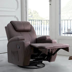 Homall Massage Recliner Chair Swivel Heating Faux Leather Living Room Chair