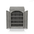  Jody Farmhouse Adjustable 4-Shelf Double-Door Shoe Cabinet with Lift-top Storage by 