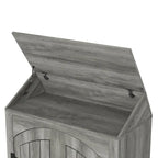 Jody Farmhouse Adjustable 4-Shelf Double-Door Shoe Cabinet with Lift-top Storage by