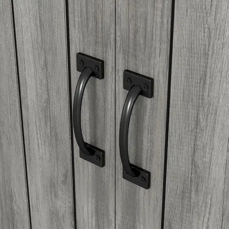 Jody Farmhouse Adjustable 4-Shelf Double-Door Shoe Cabinet with Lift-top Storage by