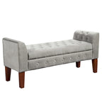 Copper Grove ArumDove Grey Velvet Settee-style Storage Bench