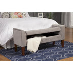 Copper Grove ArumDove Grey Velvet Settee-style Storage Bench