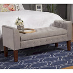 Copper Grove ArumDove Grey Velvet Settee-style Storage Bench