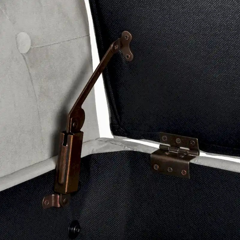 Copper Grove ArumDove Grey Velvet Settee-style Storage Bench