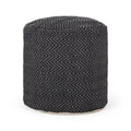 Barthol Boho Fabric Cylinder Pouf by Christopher Knight Home