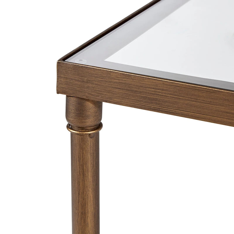Madison Park Signature Porter Modern Glam Bronze Finish Coffee Table