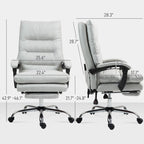 Vinsetto Microfibre Vibration Heated Reclining Massage Office Chair