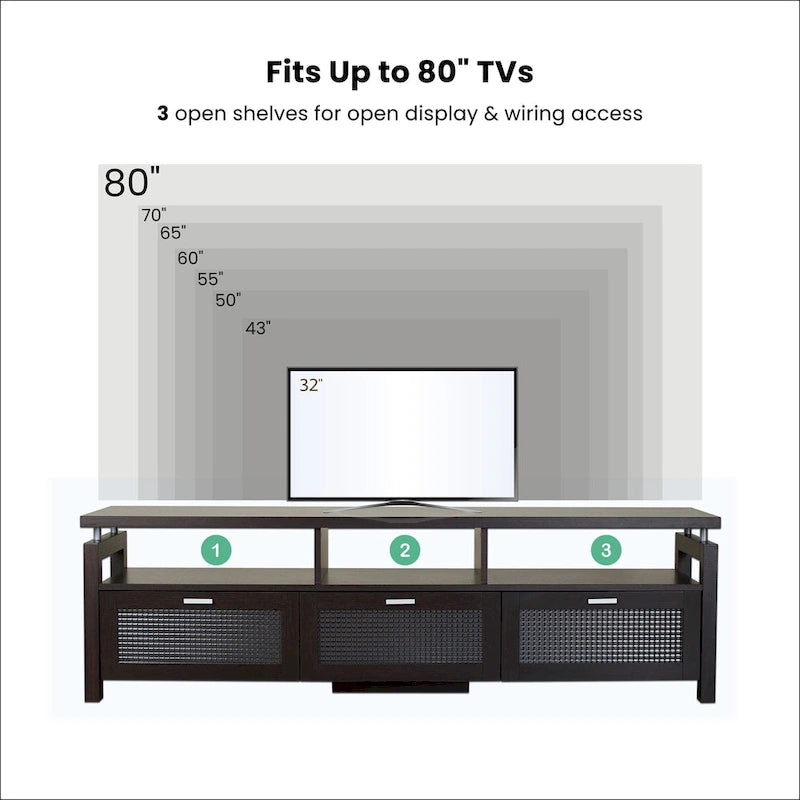 Posa Contemporary Espresso 71-inch Storage TV Console by Furniture of America