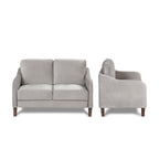 DH BASIC Modern 52-inch Velvet Upholstered Loveseat with Cushions