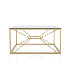 Taylan Glam Gold Coated 35-inch Steel and Glass Coffee Table by Furniture of America