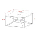 Taylan Glam Gold Coated 35-inch Steel and Glass Coffee Table by Furniture of America