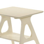 Roundhill Furniture Arona Mid-Century Modern Wood End Table with Shelf