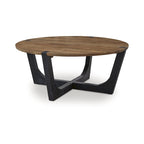 Signature Design by Ashley Hanneforth Brown/Black Coffee Table - 44W x 44D x 19H