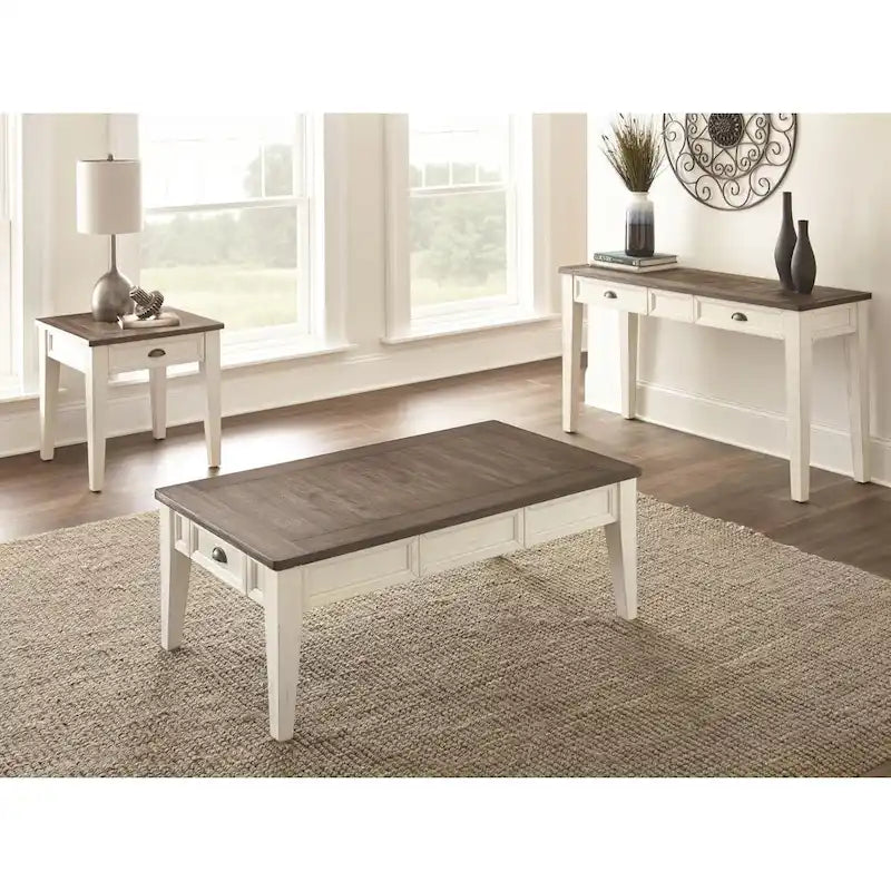 Steve Silver Cottonville Two Tone Coffee Table with Storage