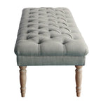 The Gray Barn Blasted Rock Grey Tufted Bench