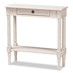 Farmhouse Whitewashed 1-Drawer Console Table by Baxton Studio
