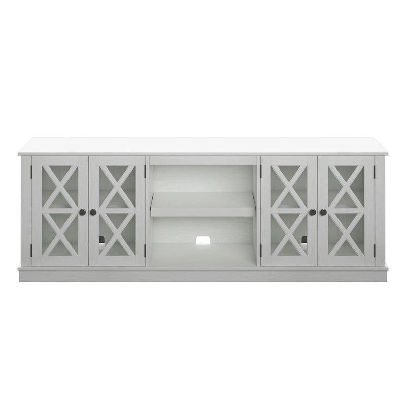 Modern Farmhouse TV Stand for TVs up to 80 - White