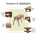 Beyla Rattan Bench